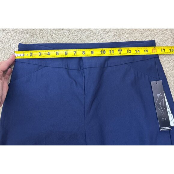 NWT Tribal Flatten It Tummy Control Ankle Pants Navy Lightweight Size 12 - Picture 8 of 11